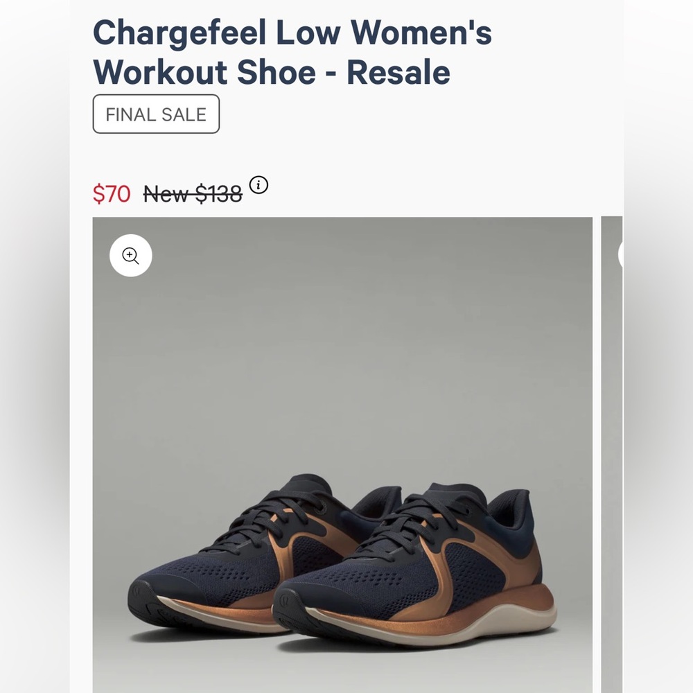 Lululemon Chargefeel Low Women’s Workout Shoe size 6